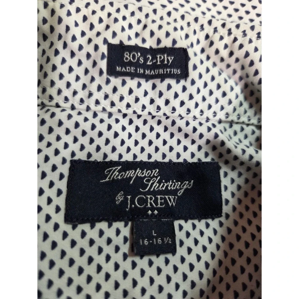 J Crew Men's Large Dress Shirt Geometric Print Long Sleeve‎ Button Down Thompson